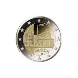 Moneda 2 euros conmemorativa. Alemania 2013 Abadía Maulbronn (5 cecas)