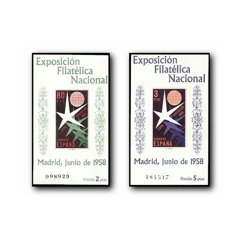 1958 España. Exposición Filatelia Nacional. (Edif. 1222/23) **