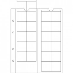 Hojas Leuchtturm OPTIMA 34 para monedas (5 unds.)