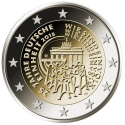Moneda 2 euros conmemorativa. Alemania 2015 Hesse (5 cecas)