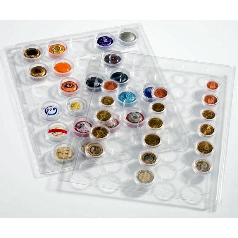 Hojas GRANDE ENCAP para monedas en cápsulas de 22/23 mm, (2 unds.)
