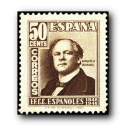 1948 Sellos de España. Centenario del Ferrocarril. Edif. 1037/39 *