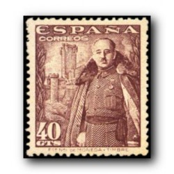 1948 Sellos de España (1026). General Franco y Castillo de la Mota