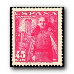 1948 Sellos de España (1028). General Franco y Castillo de la Mota